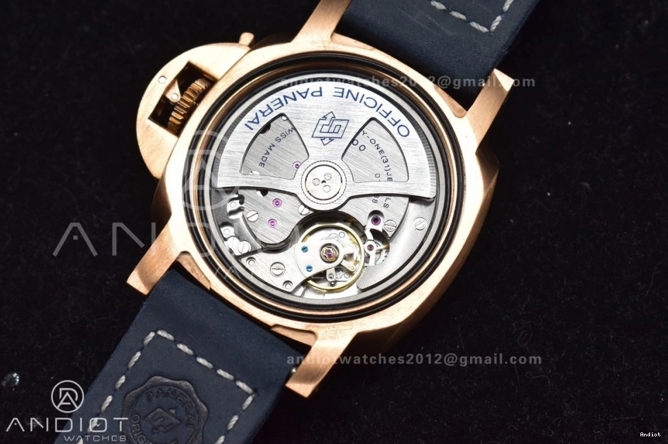 VSF Strap Blue Edition Clone 974 Blue Dial P.900 Bronzo Seasonal 1:1 Best on Calfskin PAM1074 W 0809